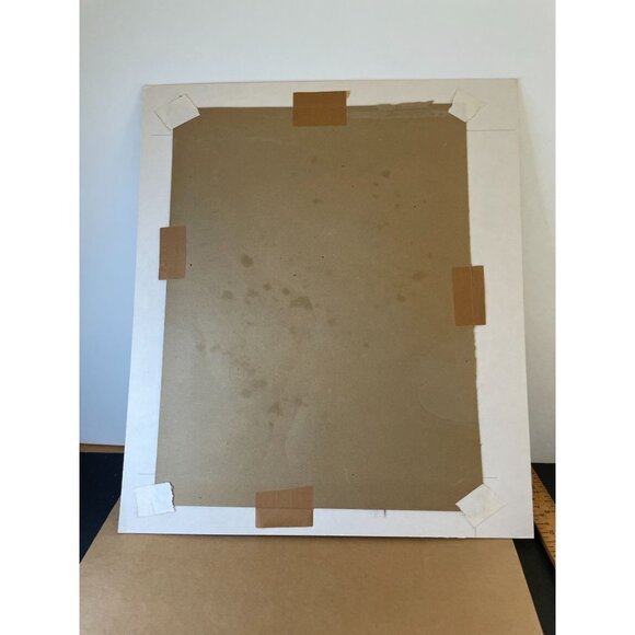 Floral Acrylic Painting On Silk With Beige Matting 14" X 18" Signed By Artist Vi - Picture 3 of 11